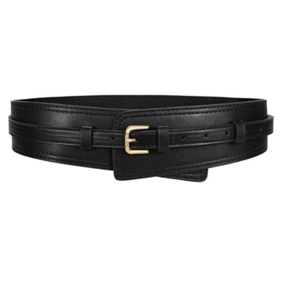 Accessories - Women Wide Waist Belts for Dress Women Fashion Wide Leather Belt 2-in-1